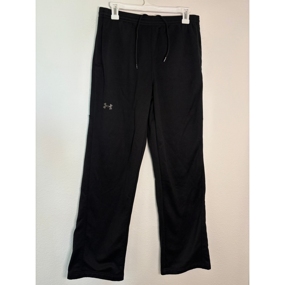 Under Armour Mens Storm Fleece Sweatpants Black Straight Leg Drawstring Medium